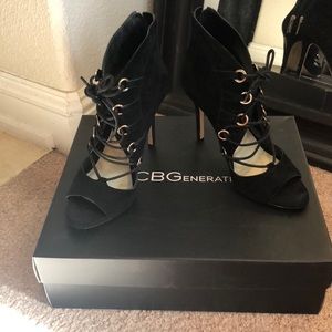 BCBG Generation Lace Up Heels